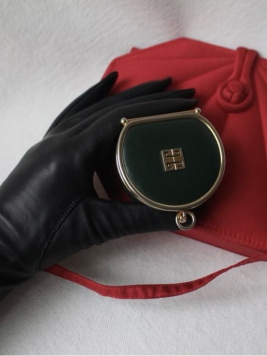 Givenchy Handbags - Givenchy Deep Green Vintage Coin Purse with Gold Hardware